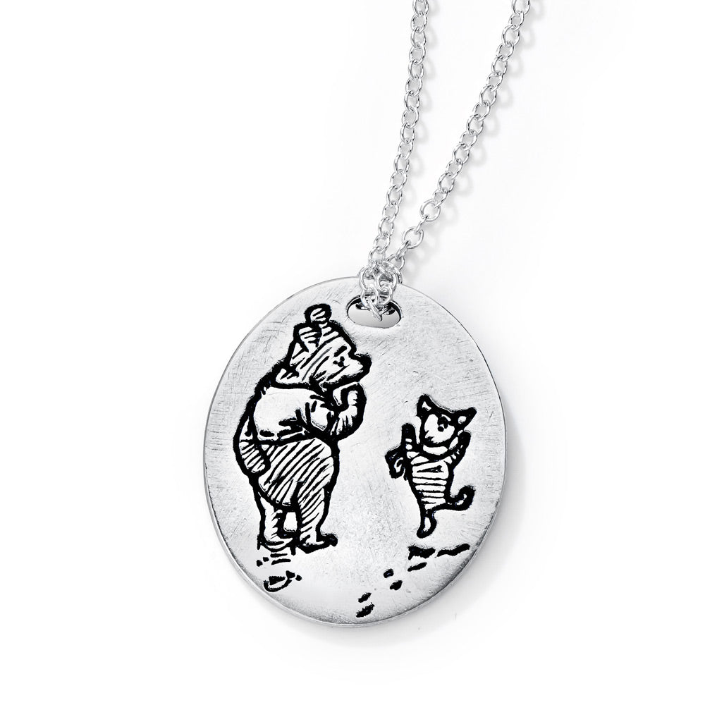 white gold winnie the pooh pendant