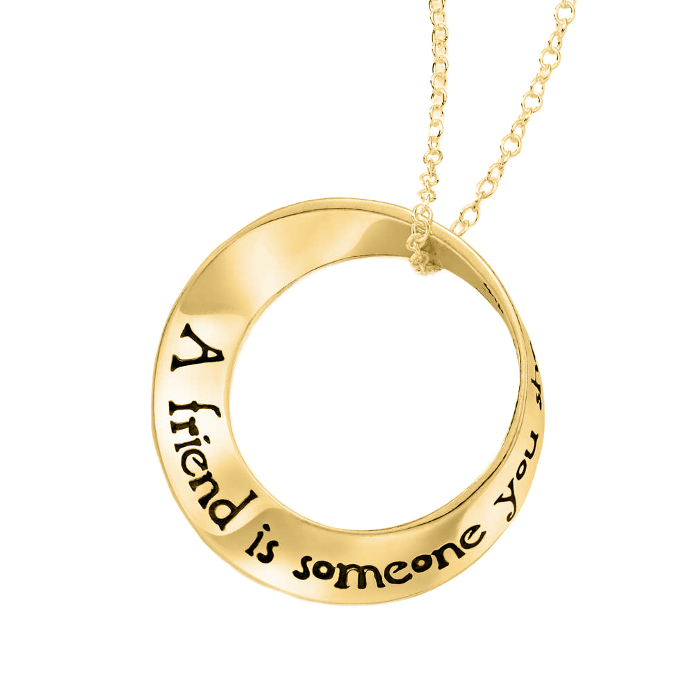A Friend is Someone You Share the Path With - African Proverb 14K Gold