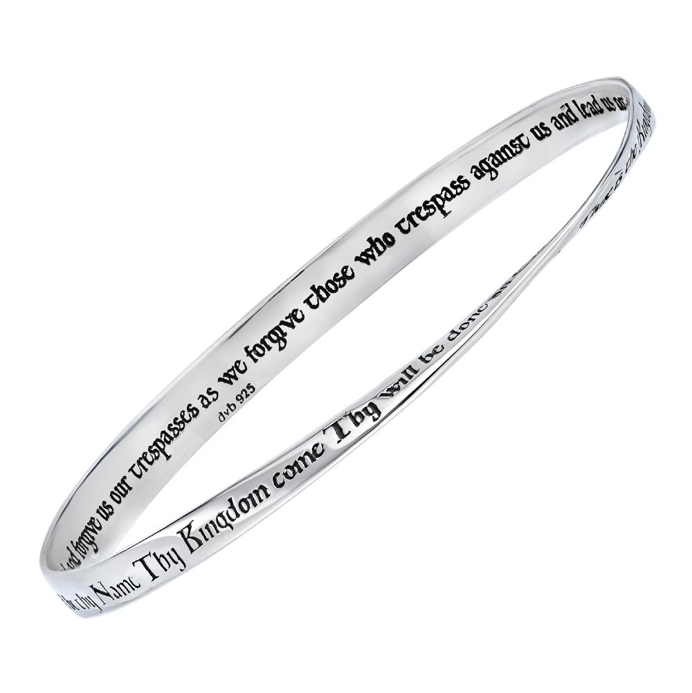 Mobius bracelet with the Lord's Prayer