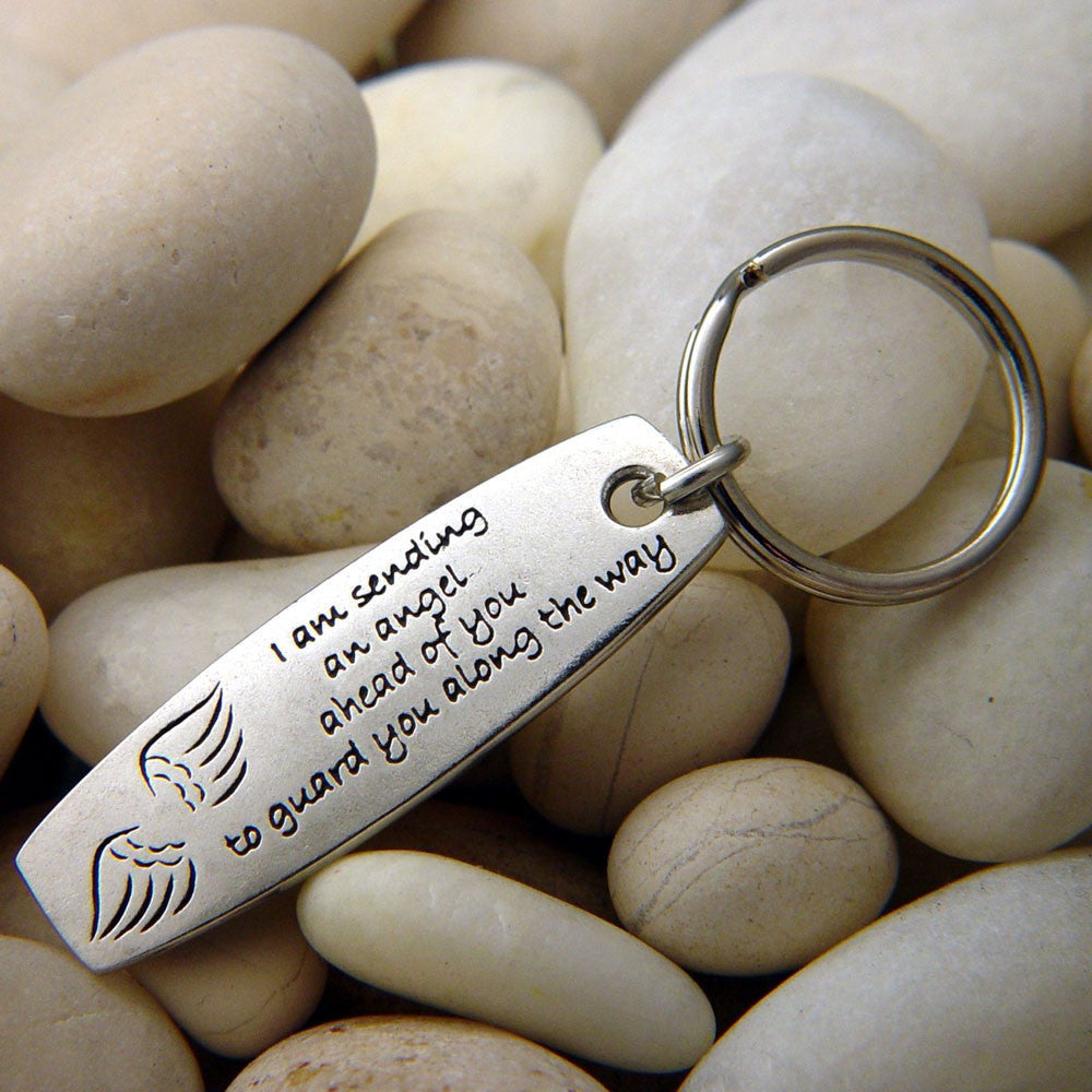 Guardian Angel Sterling Silver Key Chain