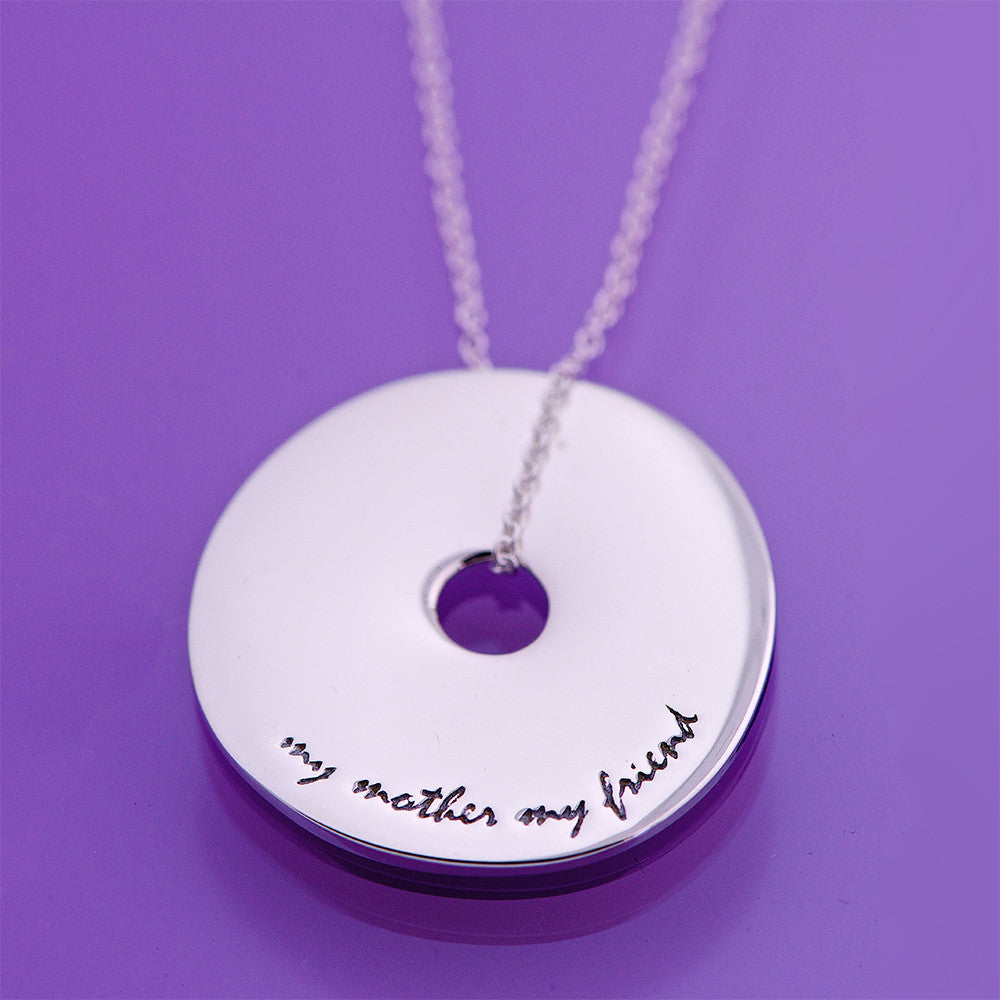 My Mother, My Friend Sterling Silver Necklace